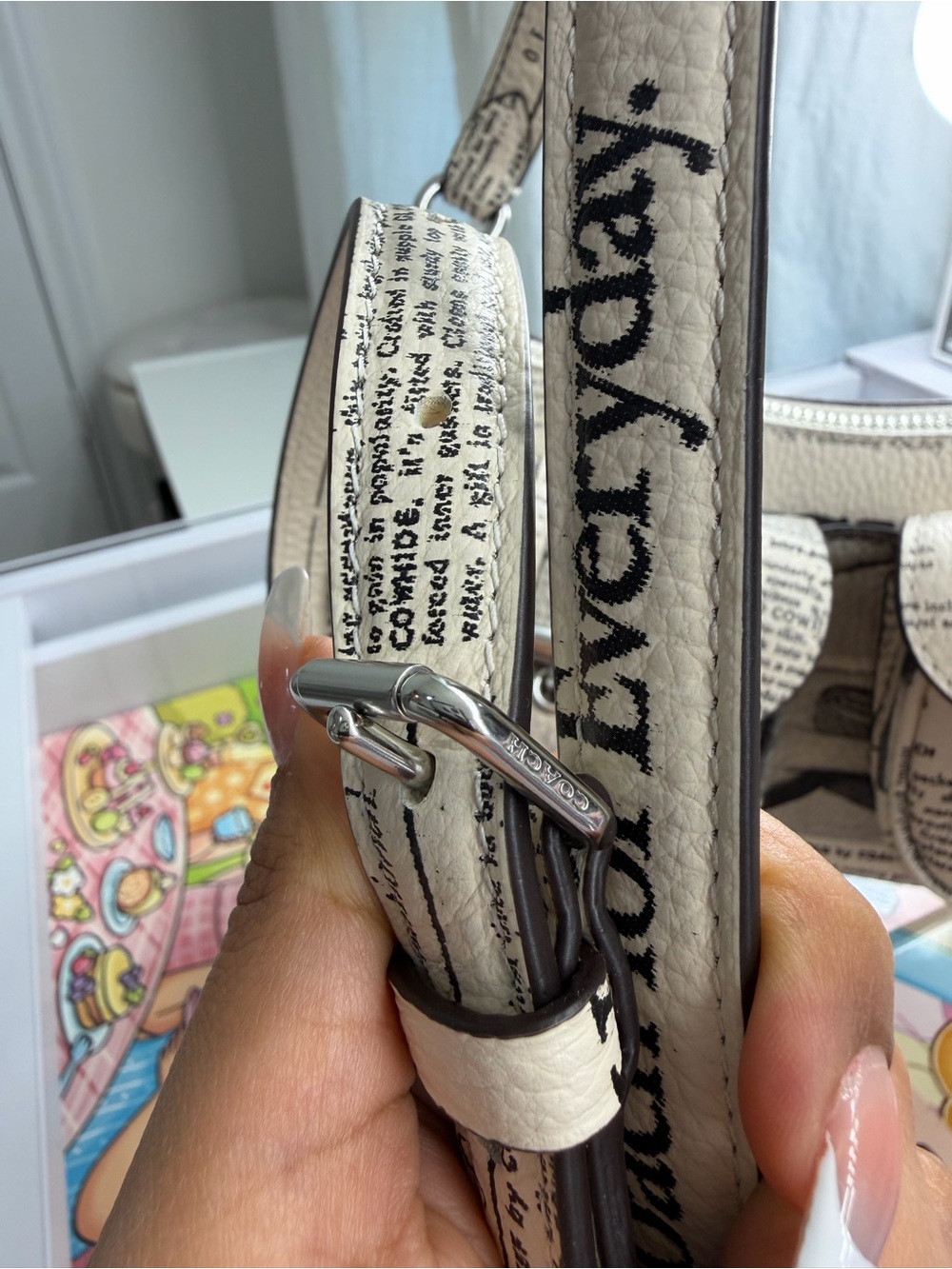 Coach Outlet Ashton Shoulder Bag With Newspaper Print - Picture 13 of 13